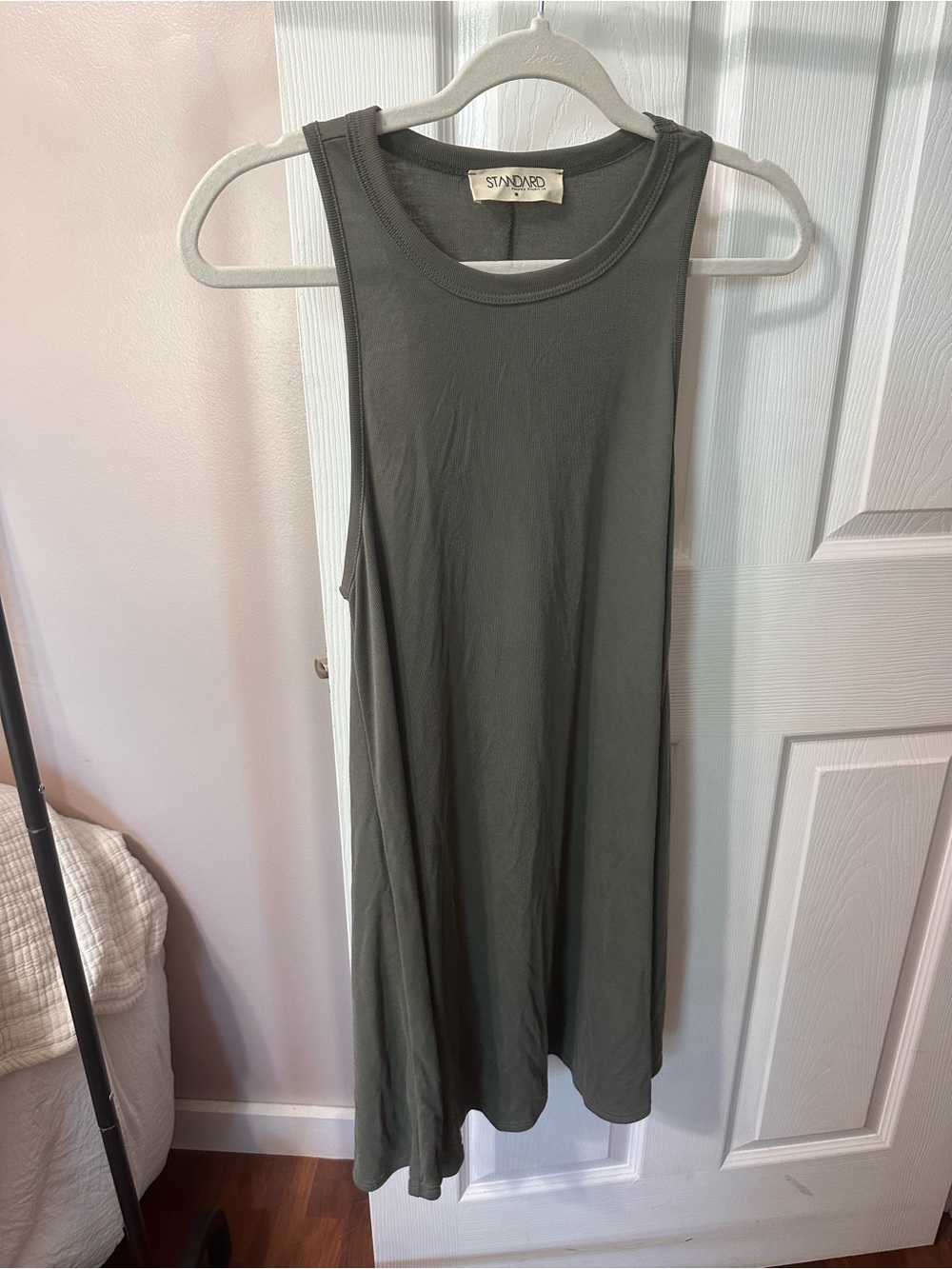Universal Standard Olive Green Tank Mini Dress